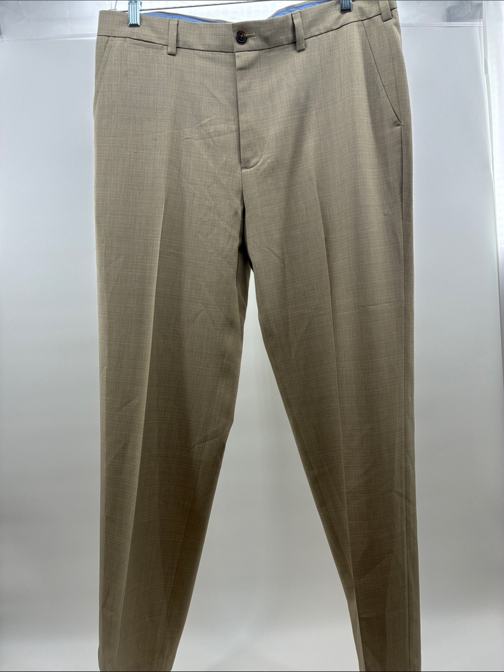Brooks Brothers Tan Dress Pants with Subtle Check